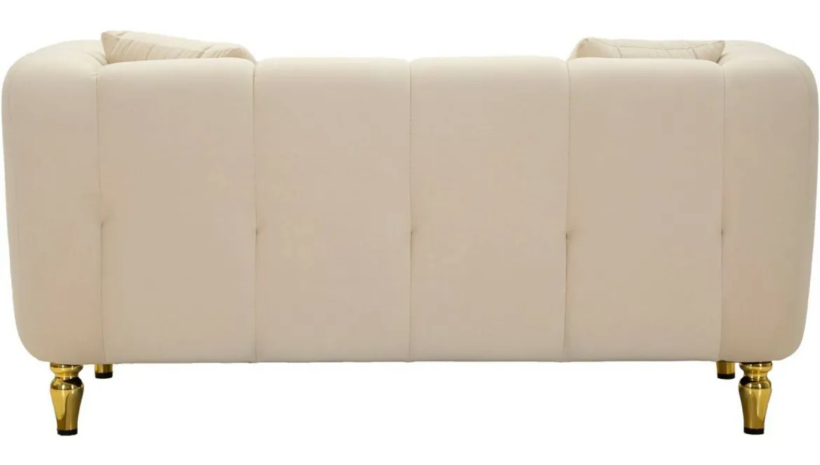 Divano design crema e oro 81x155x71h cm - Gandolfo