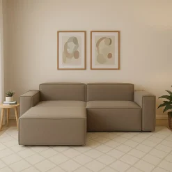Divano design tortora 240x170x70h cm - Assurte