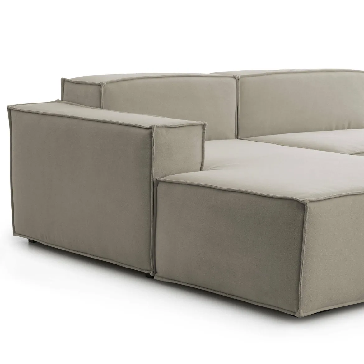 Divano design tortora 240x170x70h cm - Assurte