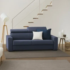 Divano elegante blu 160x95x85h cm - Nukualofa