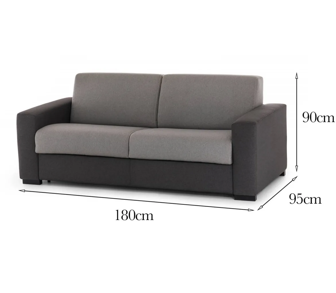 Divano elegante grigio e antracite 180x95x90h cm - Cianite