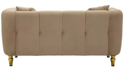 Divano elegante grigio e oro 81x155x71h cm - Gandolfo