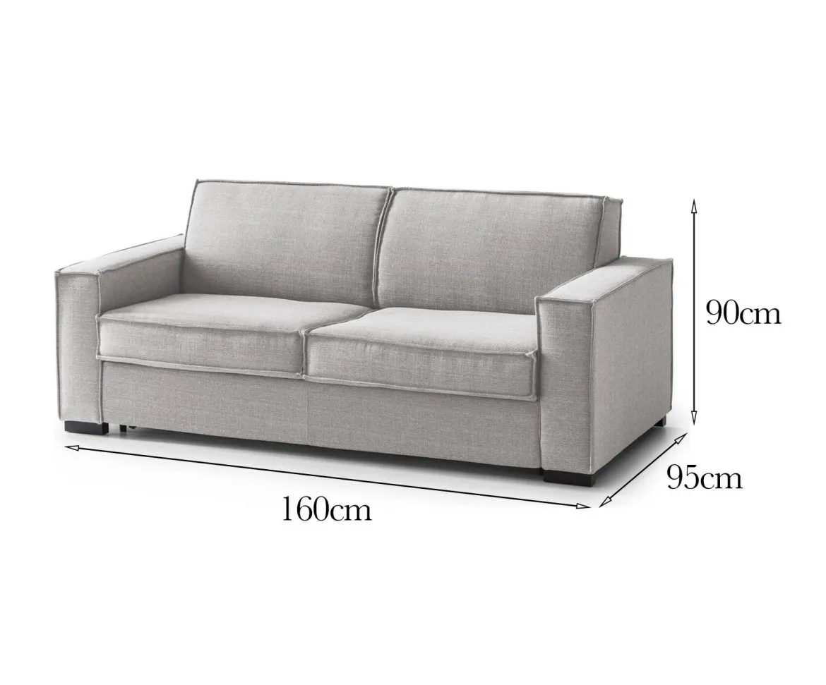 Divano elegante grigio 160x95x90h cm - Aglientu