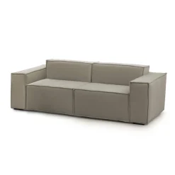 Divano elegante tortora 220x95x70h cm - Lepidolite
