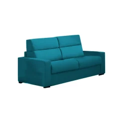 Divano Fisso 2 Posti Azzurro Sfoderabile Idrorepellente 180x95x100h cm, Lavabile Made in Italy - Vialfre