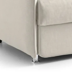 Divano Fisso 2 Posti Beige Sfoderabile Idrorepellente 160x95x90h cm, Lavabile Made in Italy - Monleale