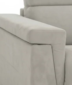 Divano Fisso 2 Posti Beige Sfoderabile Idrorepellente 185x95x100h cm, Lavabile Made in Italy - Lapio