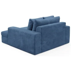 Divano Fisso 2 Posti blu Cuscini Sfoderabili Braccioli 162x167x86h cm, Posti a Sedere 2 - Comazzo