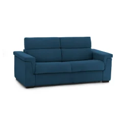 Divano Fisso 2 Posti blu Sfoderabile Idrorepellente 185x95x100h cm, Lavabile Made in Italy - Lapio