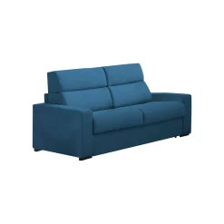 Divano Fisso 2 Posti blu Sfoderabile Idrorepellente 200x95x100h cm, Lavabile Made in Italy - Letino