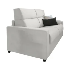 Divano Fisso 2 Posti Grigio Chiaro Sfoderabile Idrorepellente 180x95x100h cm, Lavabile Made in Italy - Vialfre