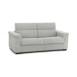 Divano Fisso 2 Posti Grigio Chiaro Sfoderabile Idrorepellente 185x95x100h cm, Lavabile Made in Italy - Lapio