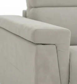 Divano Fisso 2 Posti Grigio Chiaro Sfoderabile Idrorepellente 185x95x100h cm, Lavabile Made in Italy - Lapio