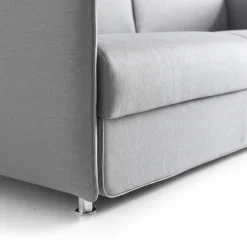 Divano Fisso 2 Posti Grigio Sfoderabile Idrorepellente 180x95x90h cm, Lavabile Made in Italy - Varedo