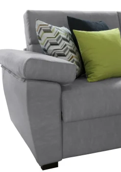 Divano Fisso 2 Posti Grigio Sfoderabile Idrorepellente 200x95x100h cm, Lavabile Made in Italy - Letino