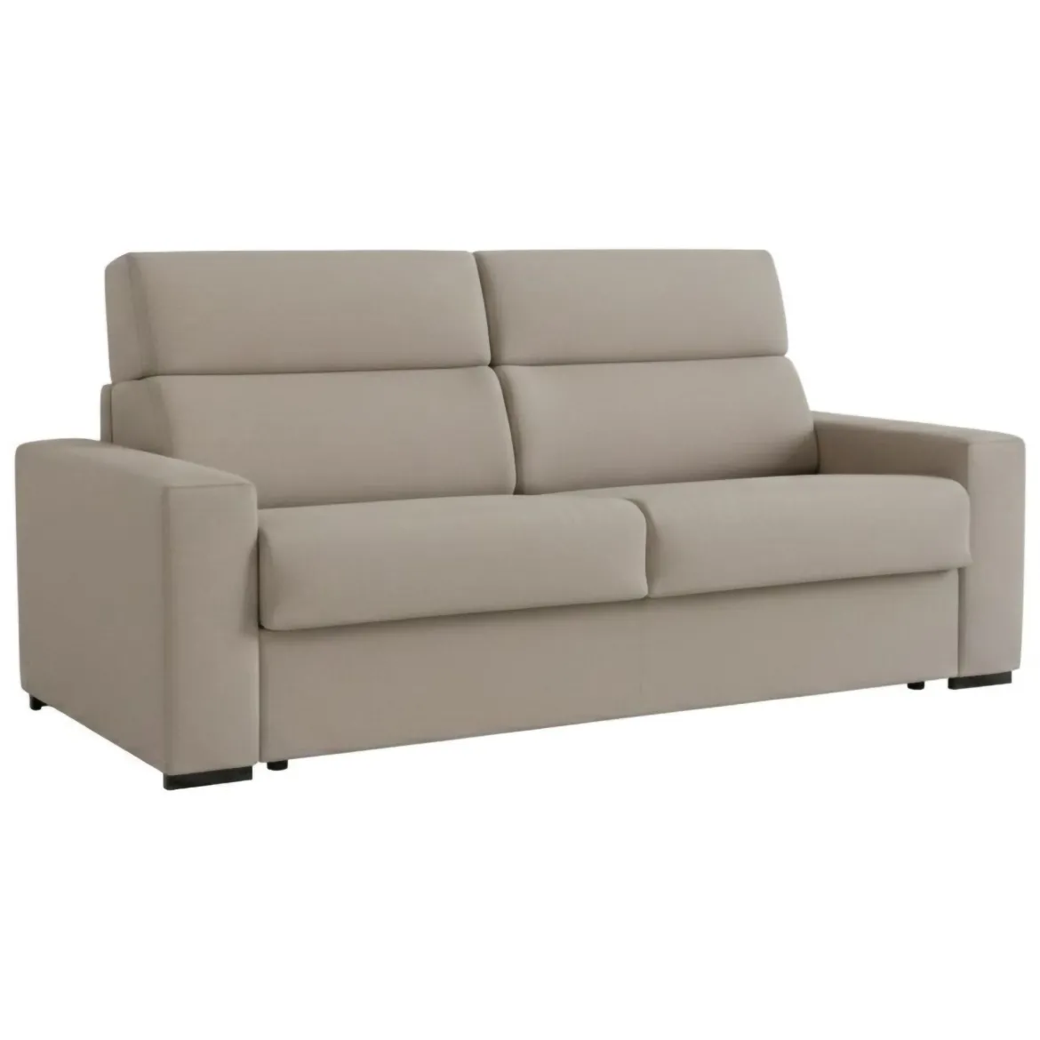 Divano Fisso 3 Posti Grigio Tortora Sfoderabile Lavabile 225x95 cm, Braccioli Made in Italy - Cantu