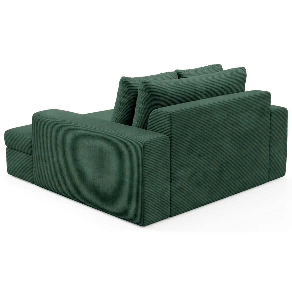 Divano Fisso 2 Posti Verde Cuscini Sfoderabili Braccioli 162x167x86h cm, Posti a Sedere 2 - Comazzo