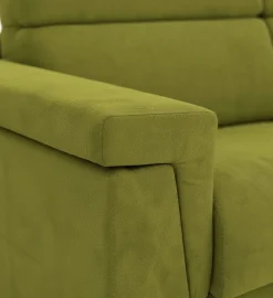 Divano Fisso 2 Posti Verde Sfoderabile Idrorepellente 185x95x100h cm, Lavabile Made in Italy - Pisogne