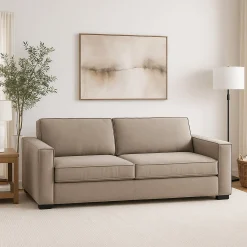 Divano lavabile tortora 180x95x90h cm - Ayramah