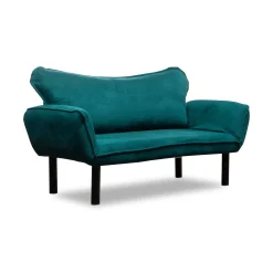 Divano letto alla francese azzurro 140x65cm - Hone