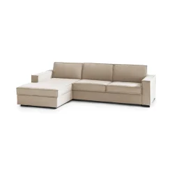 Divano letto angolare beige 280x95cm - Allaida