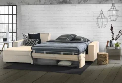 Divano letto angolare beige 280x95cm - Allaida