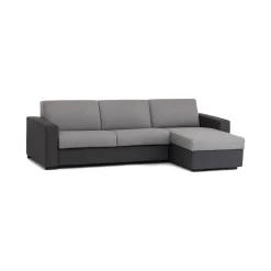 Divano letto angolare grigio e antracite 280x95cm - Aika
