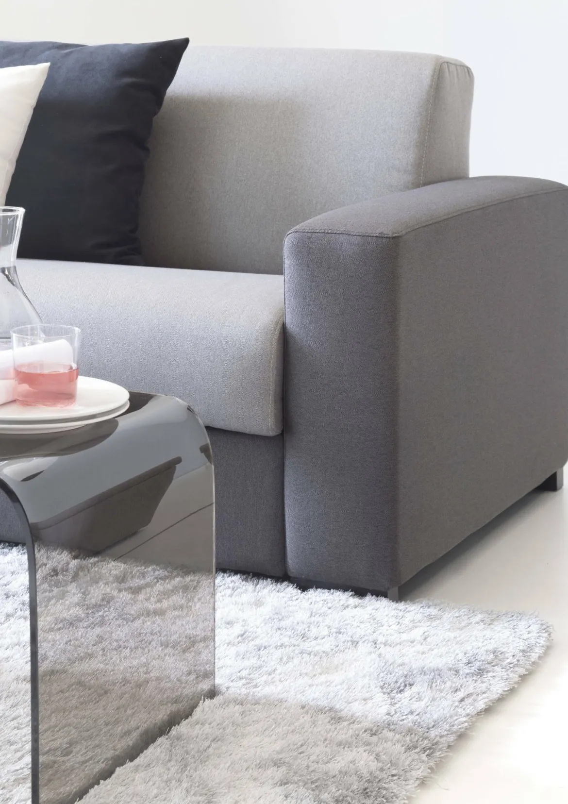 Divano letto angolare grigio e antracite 280x95cm - Aika