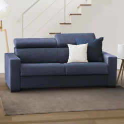 Divano letto apertura girevole blu 160x95cm - Alinia