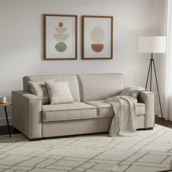 Divano letto apertura girevole tortora 200x95cm - Amapola