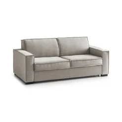 Divano letto apertura girevole tortora 200x95cm - Amapola