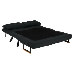 Divano letto comodo nero 133x78cm - Calvin