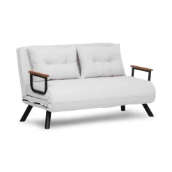 Divano letto compatto bianco 133x78cm - Calvin