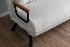 Divano letto compatto bianco 133x78cm - Calvin