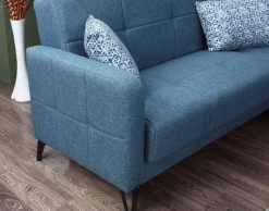 Divano letto compatto blu 302x234cm - Apo