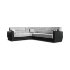 Divano letto compatto nero e grigio 305x238cm - Gaillardia