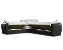 Divano letto compatto nero e grigio 305x238cm - Gaillardia