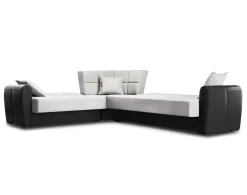 Divano letto compatto nero e grigio 305x238cm - Gaillardia
