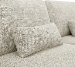 Divano Letto con Penisola Beige Contenitore Reclinabile 229x148 cm, Cuscini Sfoderabili - Rezzo