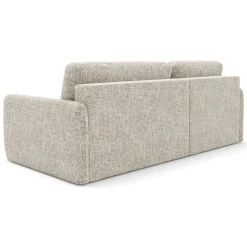 Divano Letto con Penisola Beige Contenitore Reclinabile 229x148 cm, Cuscini Sfoderabili - Rezzo