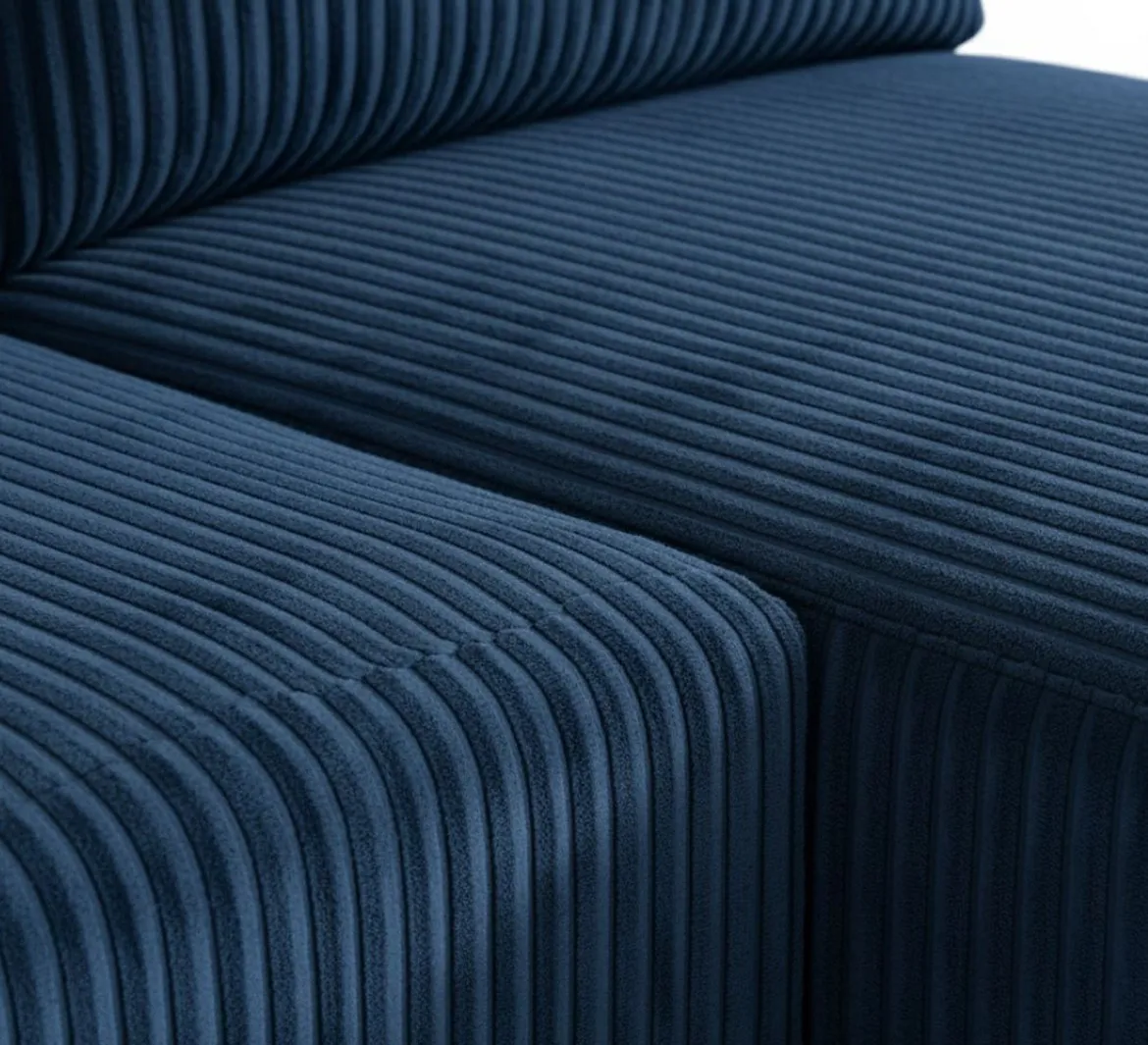 Divano Letto con Penisola blu Contenitore Cuscini Sfoderabili 210x149 cm, Reclinabile - Pergola