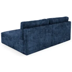 Divano Letto con Penisola blu Contenitore Cuscini Sfoderabili 210x149 cm, Reclinabile - Pergola
