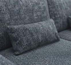 Divano Letto con Penisola blu Contenitore Reclinabile 229x148 cm, Cuscini Sfoderabili - Rezzo