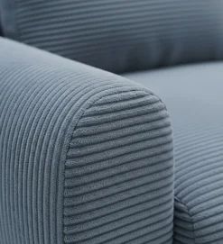 Divano Letto con Penisola blu Contenitore con Piedini 225x151 cm, Reclinabile - Aronix