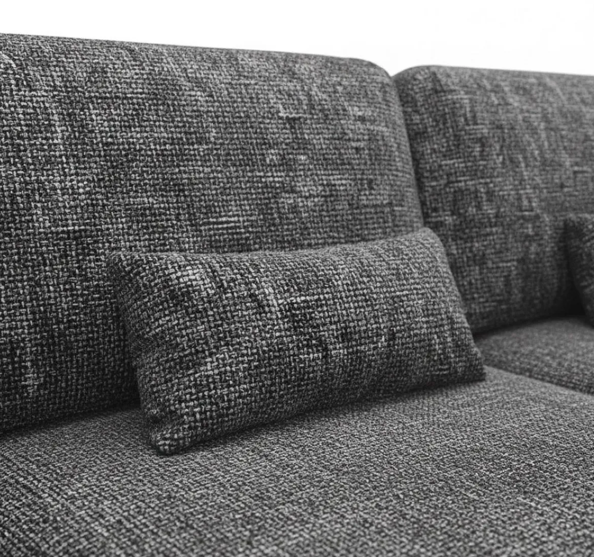 Divano Letto con Penisola Grigio Scuro Contenitore Reclinabile 245x185 cm, Reversibile - Ranco