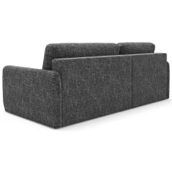 Divano Letto con Penisola Grigio Scuro Contenitore Reclinabile 245x185 cm, Reversibile - Ranco