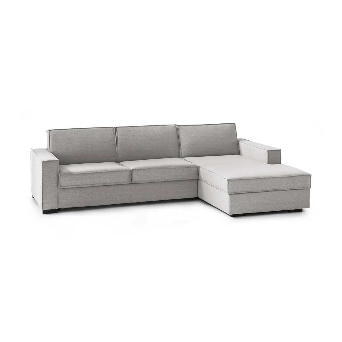 Divano letto con penisola grigio 280x95cm - Achico