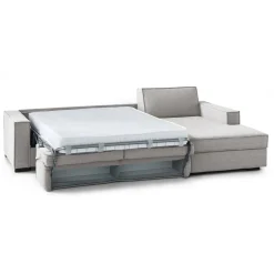 Divano letto con penisola grigio 280x95cm - Achico