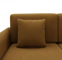 Divano Letto con Penisola Marrone Contenitore Reversibile 245x185 cm, Reclinabile - Ranco