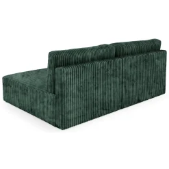 Divano Letto con Penisola Verde Contenitore Cuscini Sfoderabili 210x149 cm, Reclinabile - Pergola